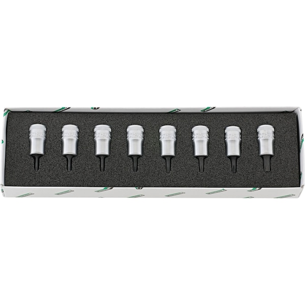 3/8 Inches Drive Socket & Ratchet Sets, Torx, 8 pcs